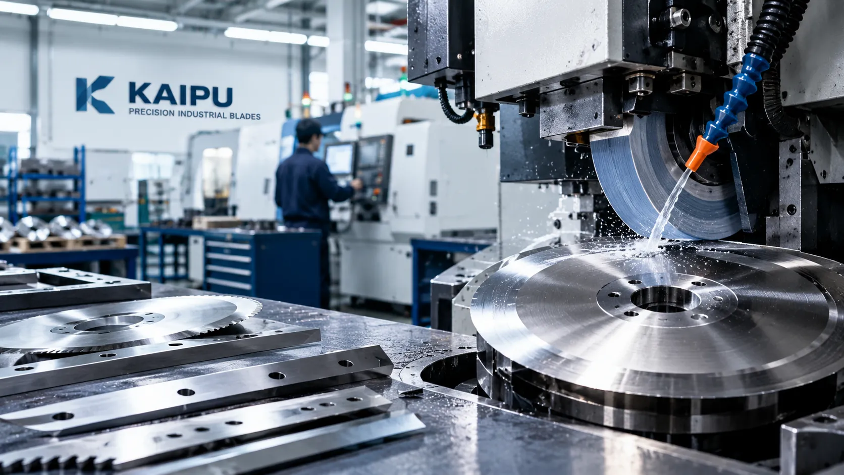 Industrial Knives precision industrial blade manufacturing with CNC grinding equipment