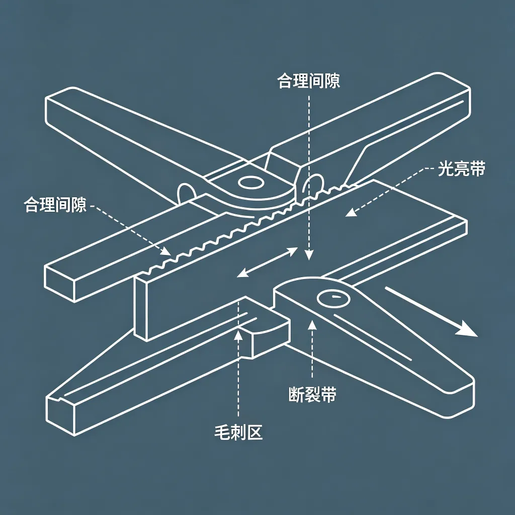 Tissue bed-knife and top-blade cutting mechanics