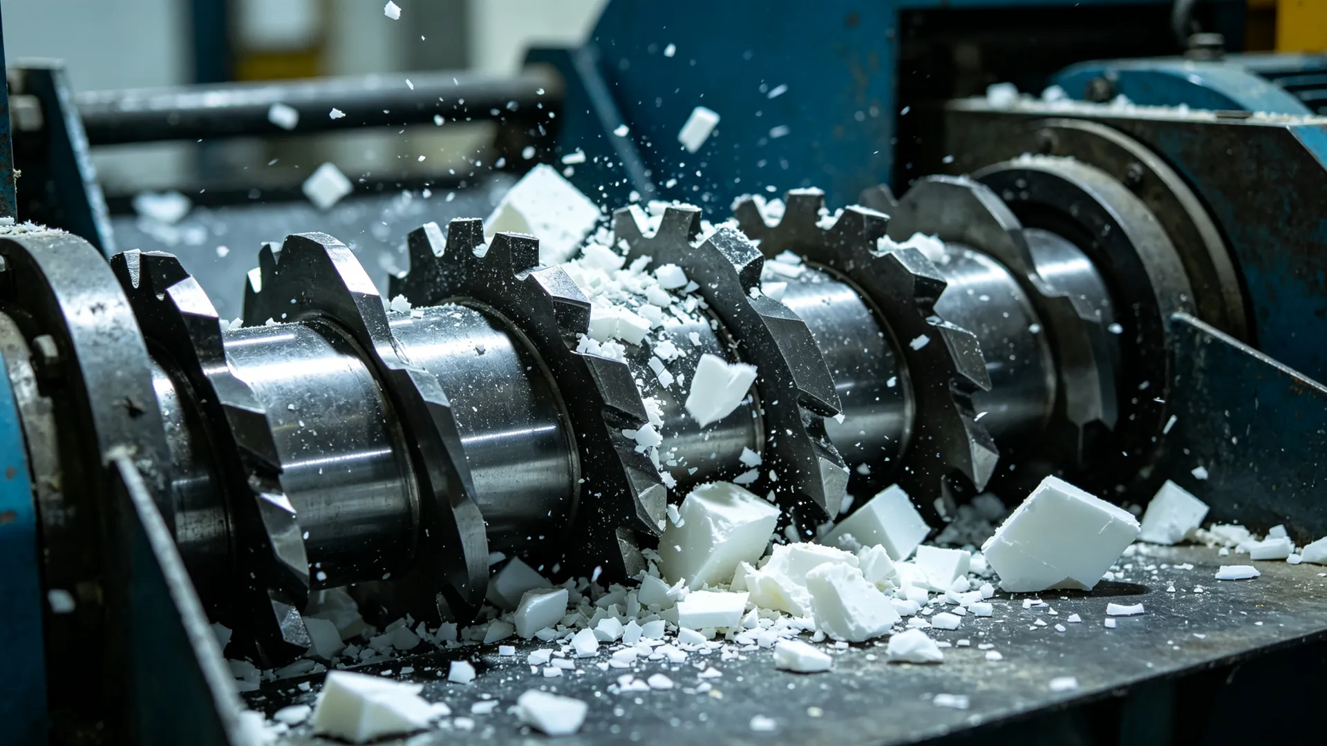 Bed knife and top blade pair on a tissue converting line