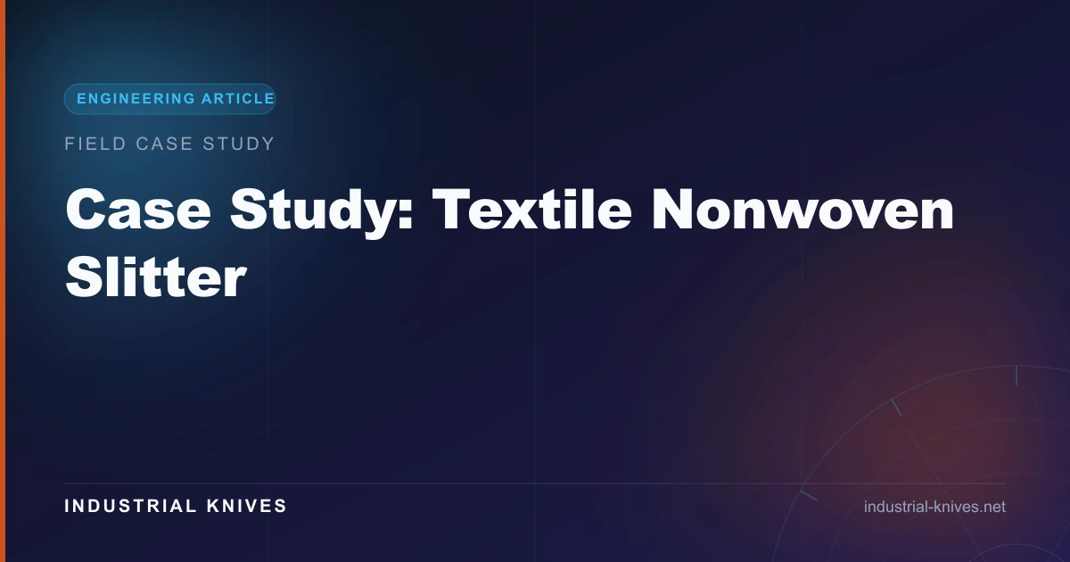 Case Study: Textile Nonwoven Slitter
