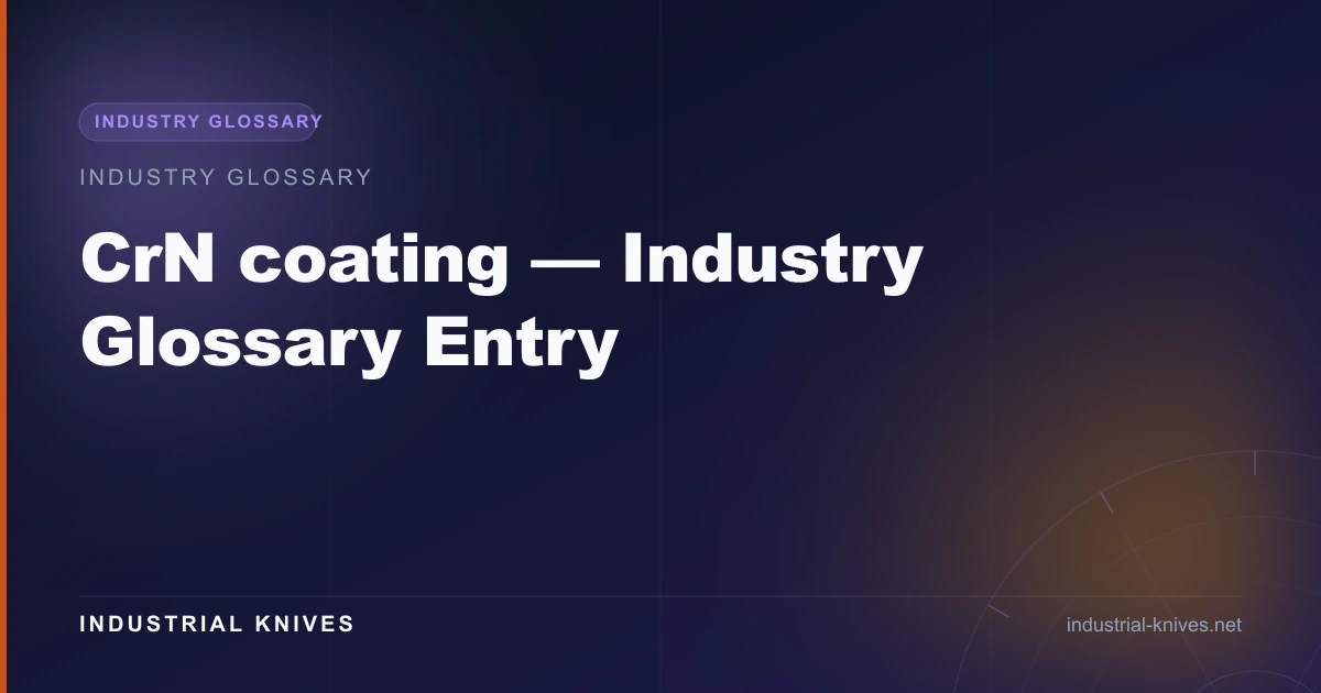 CrN coating — Industry Glossary Entry