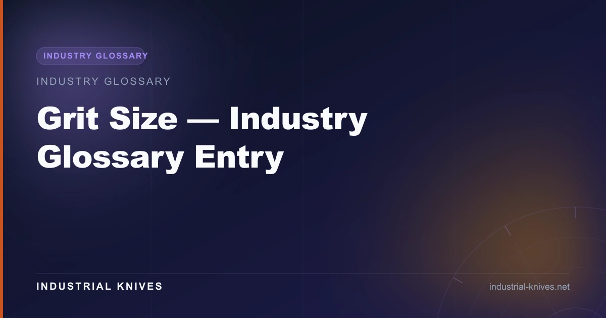 Grit Size — Industry Glossary Entry
