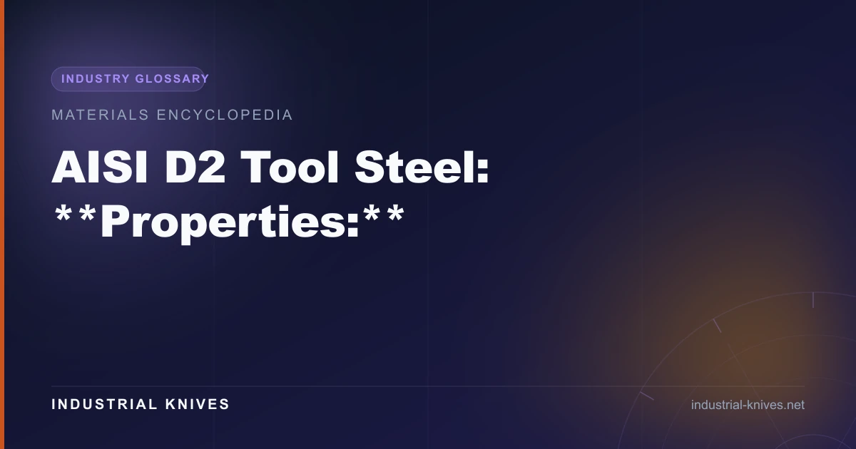 AISI D2 Cold-Work Tool Steel