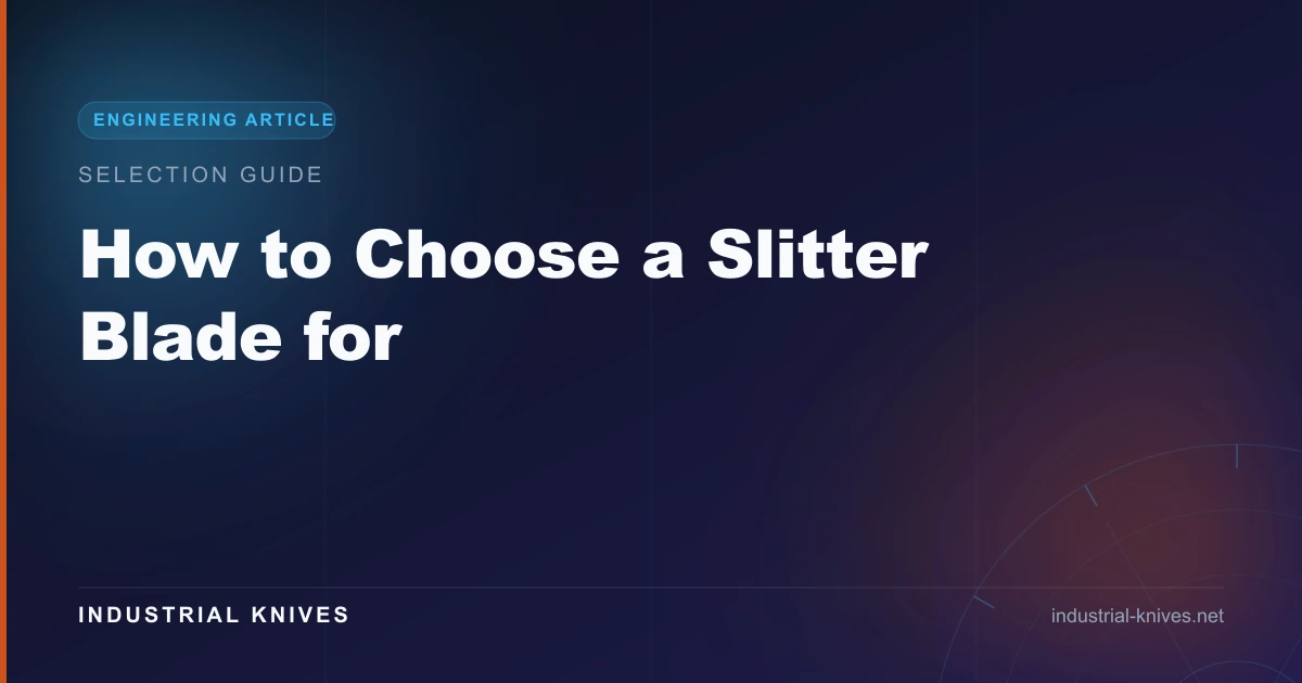 How to Choose a Slitter Blade for Corrugated Slitting
