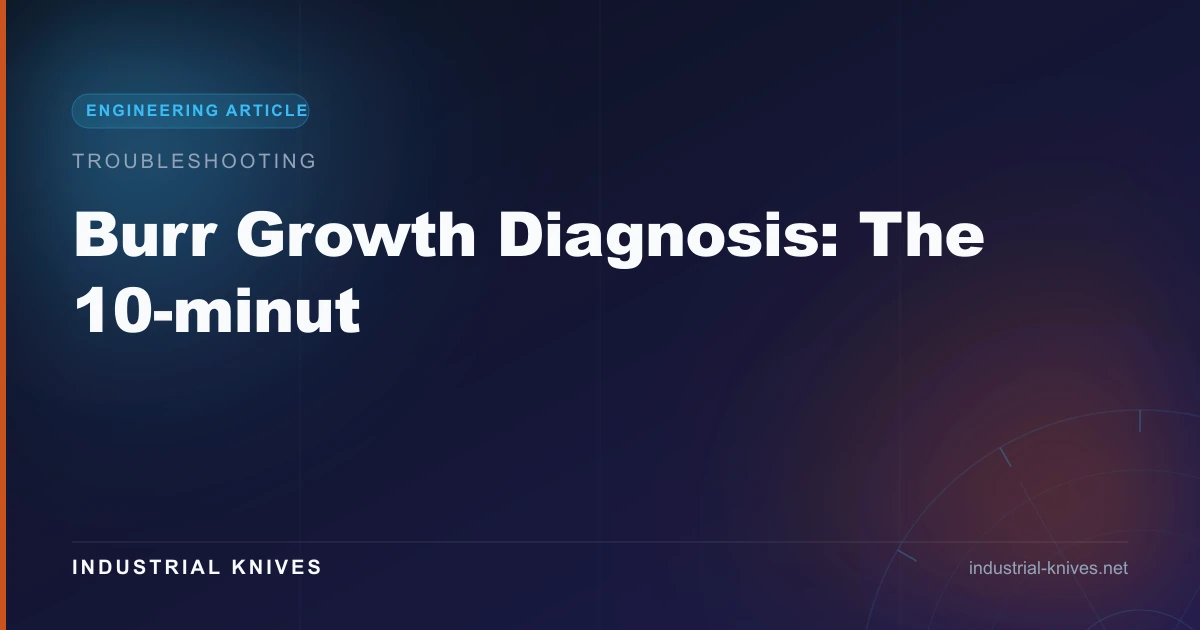 Slitter Burr Growth: 4 Root Causes & Fixes