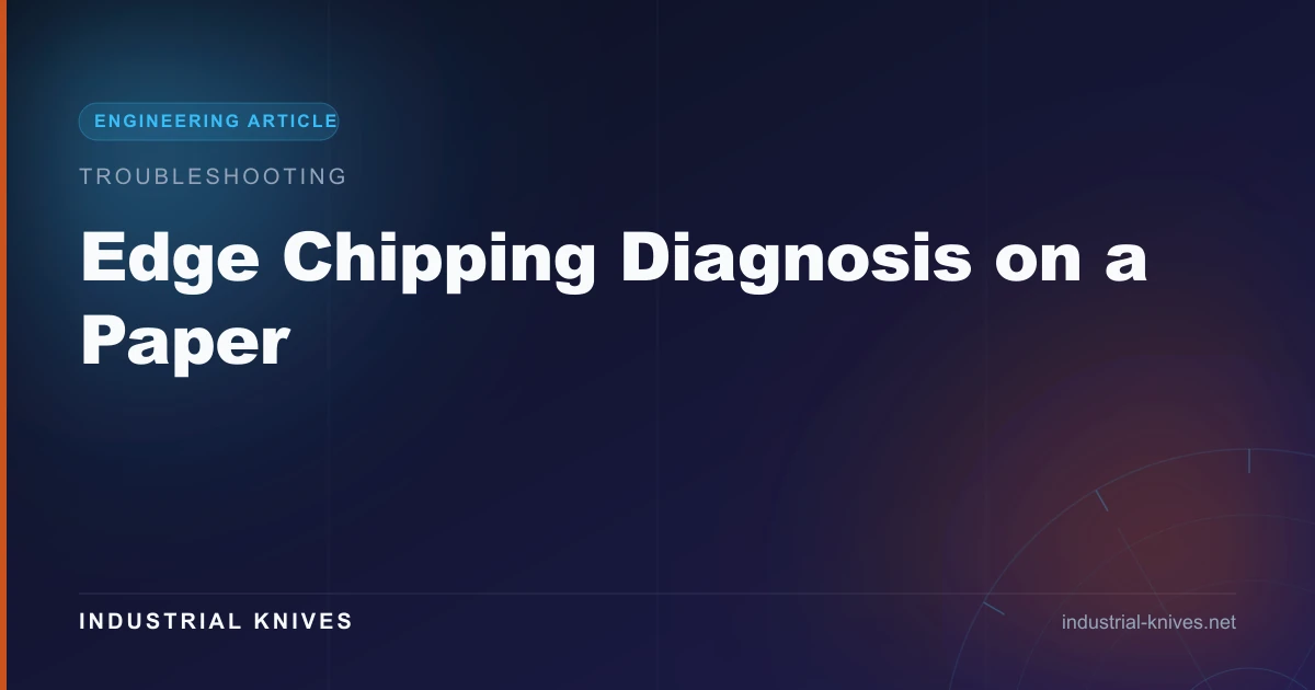Paper Slitter Edge Chipping: 4 Root Causes