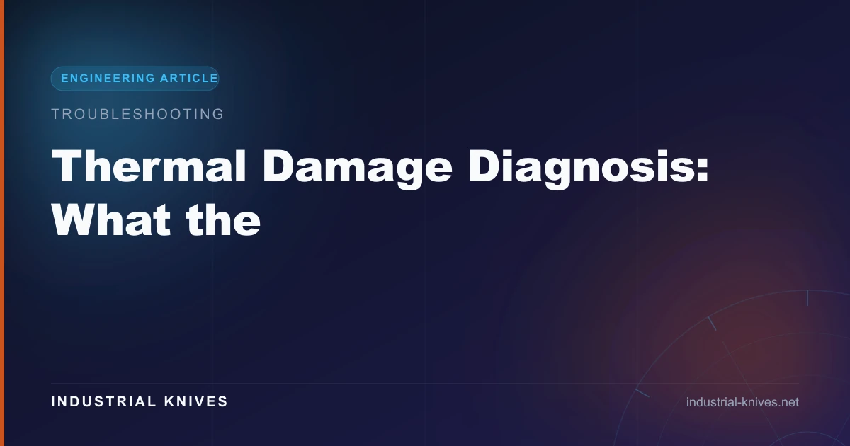 Blade Thermal Damage: Blue-Edge Annealing